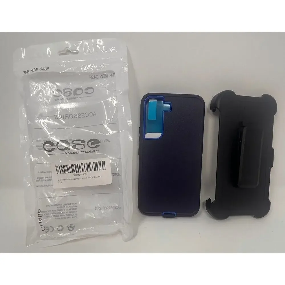Samsung Galaxy S22 Dark Blue Magnetic Case Carrying Belt Clip Screen Cover